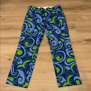 Loudmouth Men’s 34w/32L Vibrant Swirl Pattern Golf Pants
